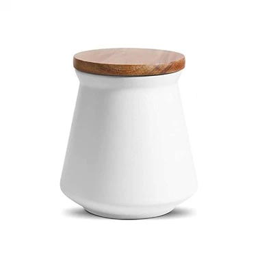 7 qt rektangulær keramisk beholder med lokk