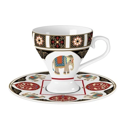 Vintage kaffekopp og tallerken